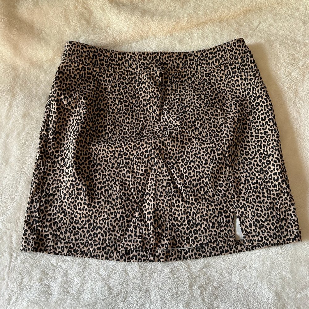 Garage Leopard Print Skirt